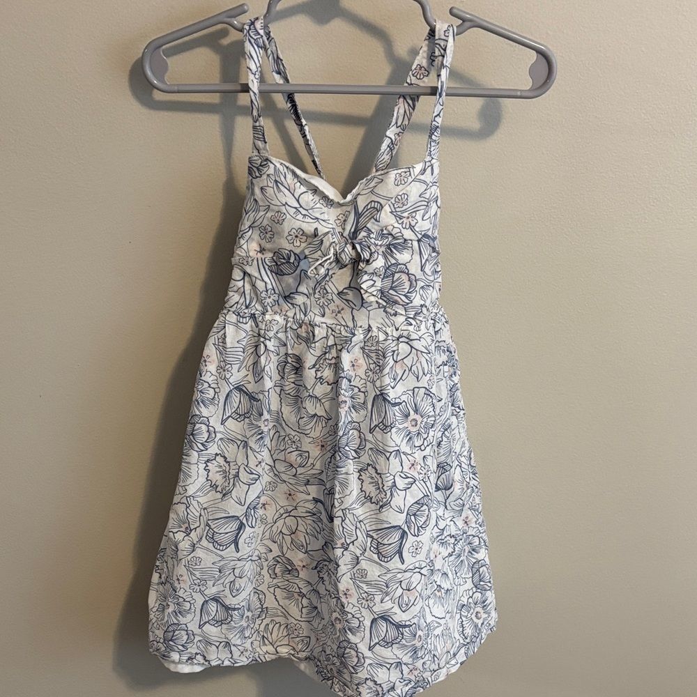 Tommy Bahama Blue and White floral print girls dress size 3T